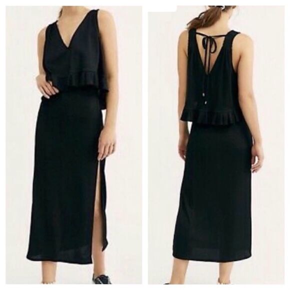 FREE PEOPLE NO EXCUSES RIB KNIT 2 PIECE SKIRT SET NWT - Picture 1 of 14